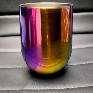 Bar340 by Cambridge 12 oz Rainbow Stemless Wine Tumbler with Lid, NWT